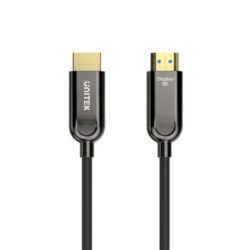 Cáp HDMI Unitek C11085GY01 50M chuẩn HDMI 2.1, sợi quang hỗ trợ 8K@60Hz và 4K@120Hz/144Hz