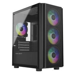 Vỏ máy tính KENOO ESPORT M300 -3F - Màu Đen (Mid Tower/ M-ATX)