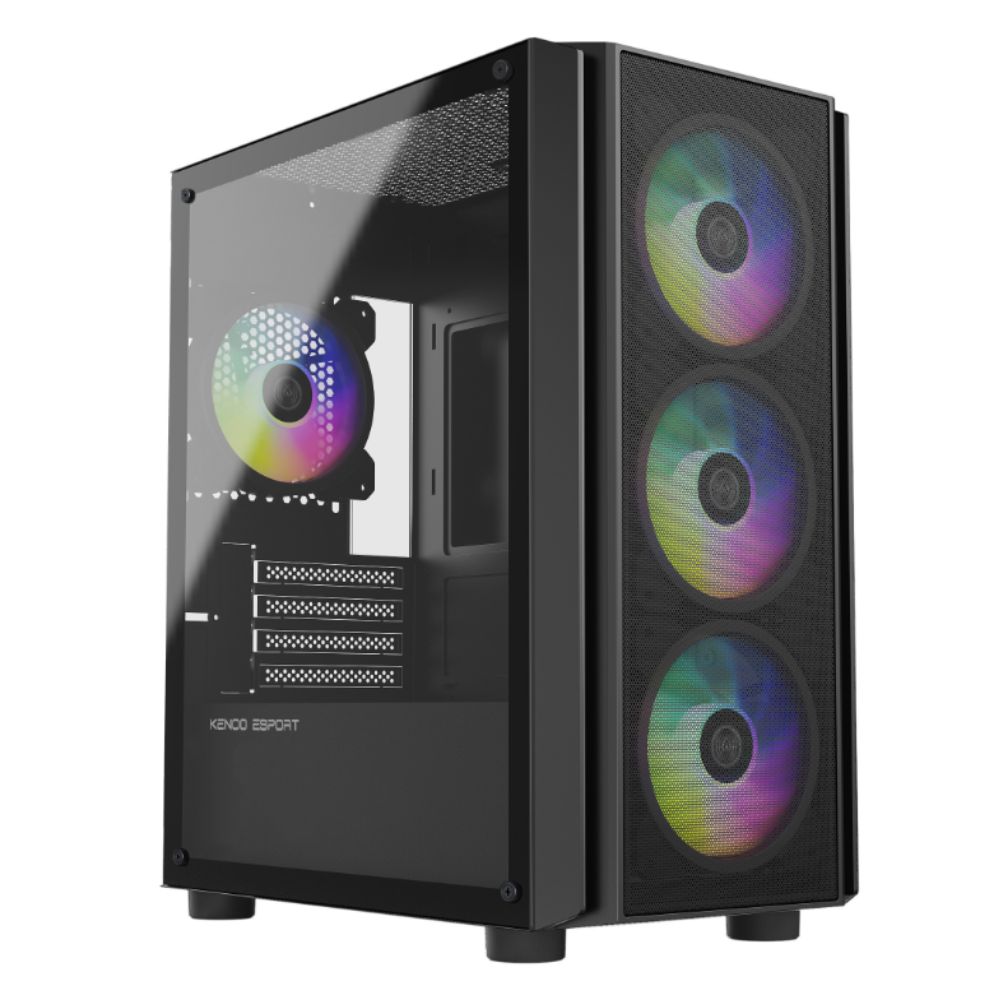 Vỏ máy tính KENOO ESPORT M300 -3F - Màu Đen (Mid Tower/ M-ATX) Vỏ máy tính KENOO ESPORT M300 -3F - Màu Đen (Mid Tower/ M-ATX)