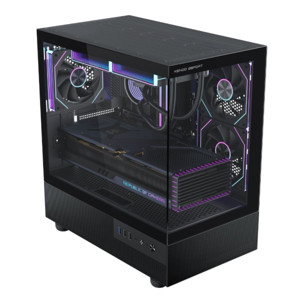 Vỏ máy tính KENOO ESPORT MK360 - Màu Đen (Mini Tower/ M-ATX) Vỏ máy tính KENOO ESPORT MK360 - Màu Đen (Mini Tower/ M-ATX)