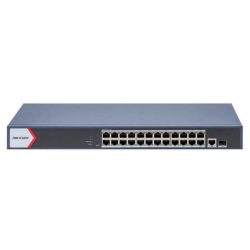 Switch Hikvision DS-3E1526P-E/M (Gigabit 1000Mbps/ 24 Cổng/ 1 SFP/ 24 cổng PoE/ Vỏ kim loại)
