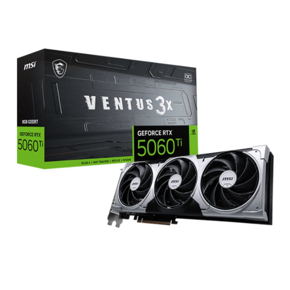 Cạc màn hình MSI GeForce RTX 5060 Ti 8G VENTUS 3X OC Cạc màn hình MSI GeForce RTX 5060 Ti 8G VENTUS 3X OC