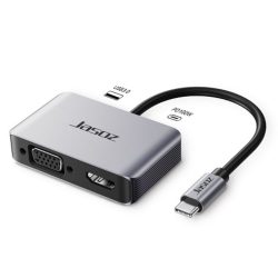 Bộ Chuyển USB-C 4 Trong 1 Hỗ Trợ HDMI + VGA + USB 3.0+ PD 100W Jasoz T-H107