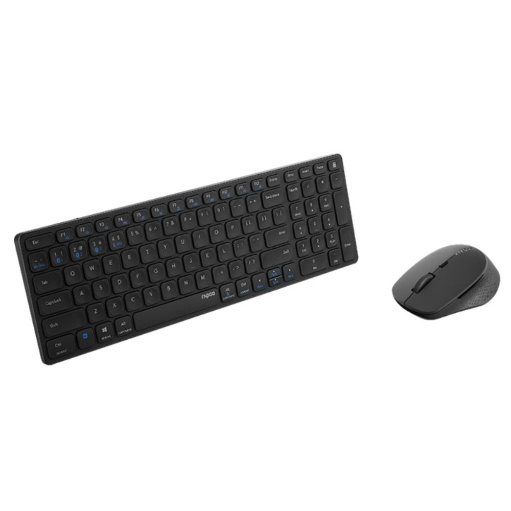 Bộ bàn phím chuột không dây Rapoo 9350S Màu đen (Bluetooth/Wireless/ Pin sạc)