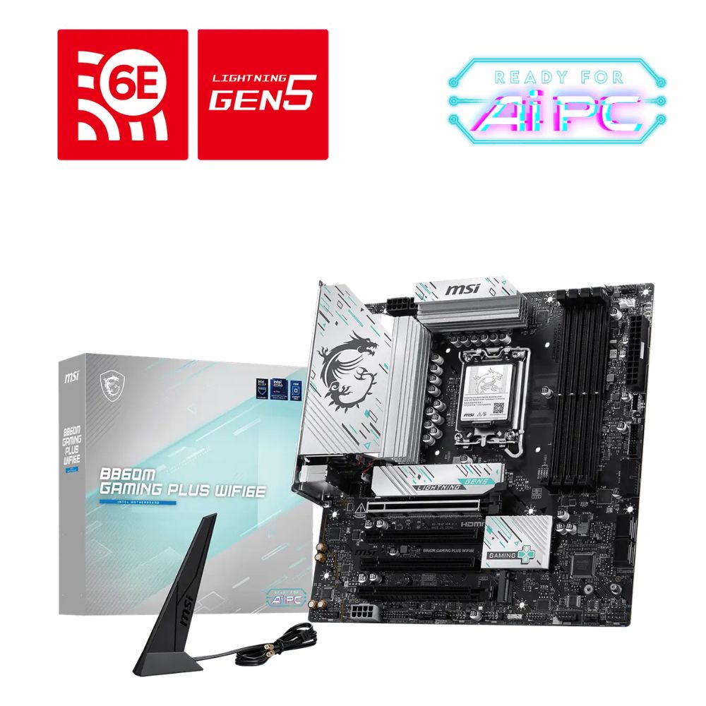 Mainboard MSI B860M GAMING PLUS WIFI6E (Intel B860/ Socket 1851/ M-ATX/ 4 khe ram) Mainboard MSI B860M GAMING PLUS WIFI6E (Intel B860/ Socket 1851/ M-ATX/ 4 khe ram)
