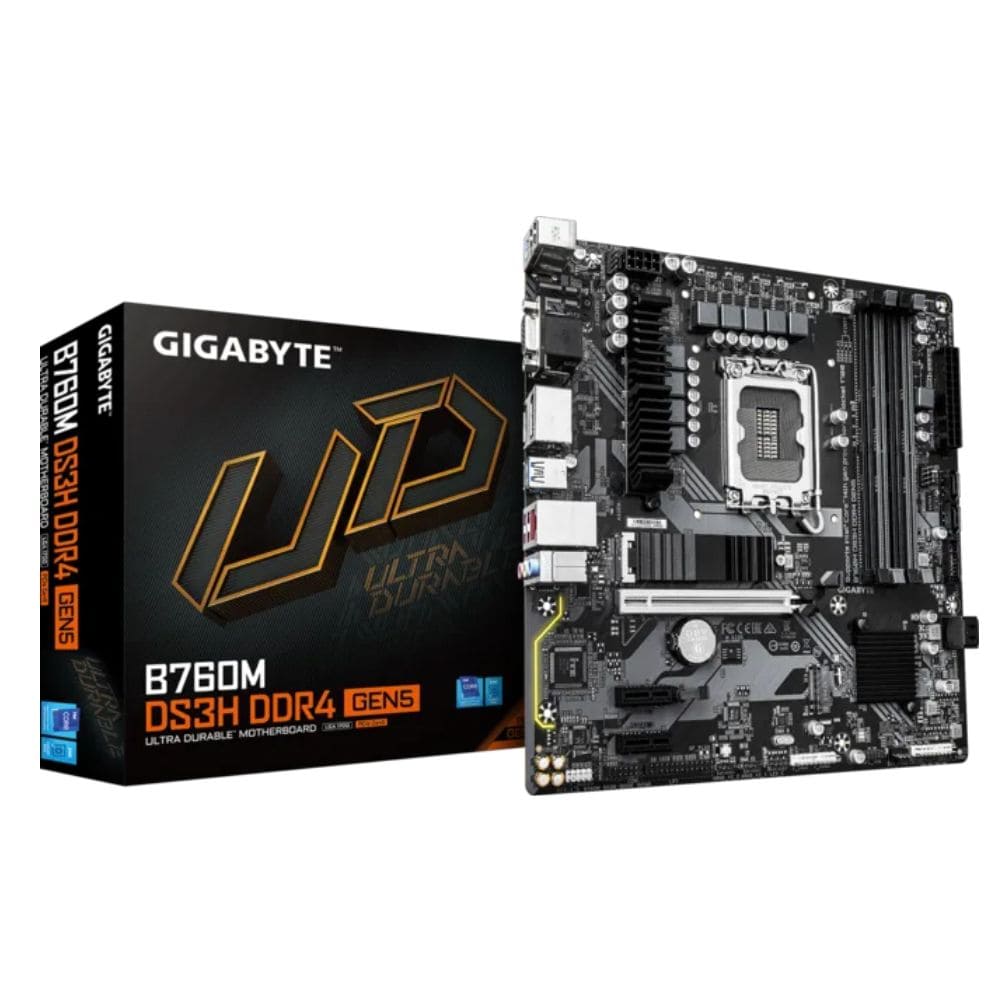 Mainboard Gigabyte B760M DS3H DDR4 GEN5 (Intel B760/ Socket 1700/ M-ATX/ 4 khe ram) Mainboard Gigabyte B760M DS3H DDR4 GEN5 (Intel B760/ Socket 1700/ M-ATX/ 4 khe ram)