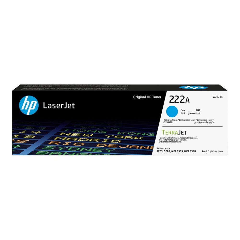 Mực in laser HP 222A Cyan W2221A (Dùng cho máy LaserJet Pro 3202dw/3203dw/3204dw/3303fdn/3303fdw) Mực in laser HP 222A Cyan W2221A (Dùng cho máy LaserJet Pro 3202dw/3203dw/3204dw/3303fdn/3303fdw)