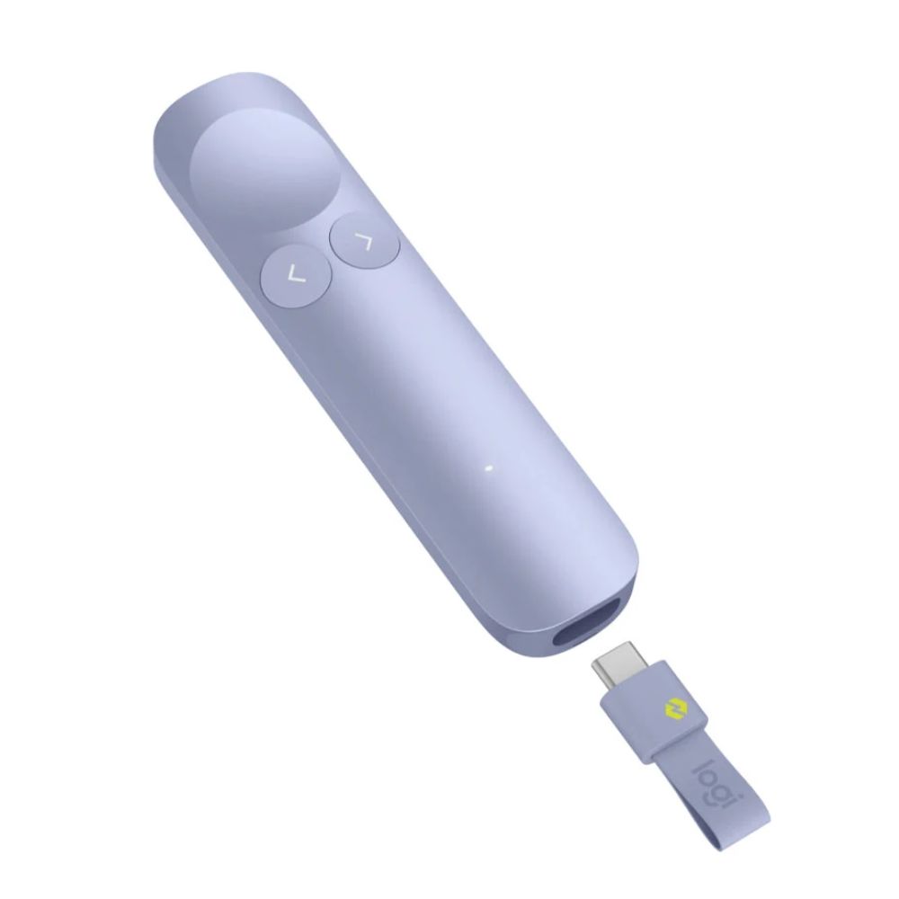 Bút trình chiếu Logitech Spotlight 2 - Màu tím (Bluetooth/ Đầu thu USB-C Receiver Wireless) Bút trình chiếu Logitech Spotlight 2 - Màu tím (Bluetooth/ Đầu thu USB-C Receiver Wireless)