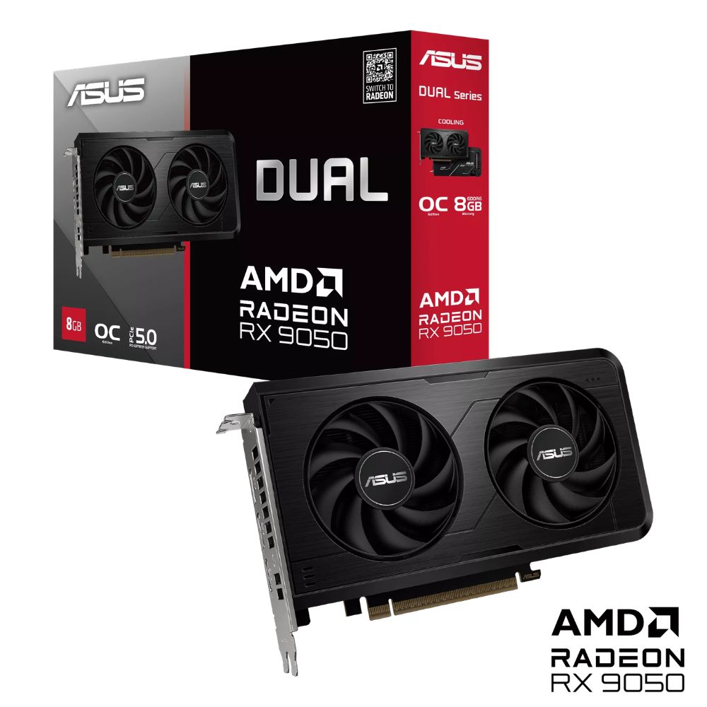 Cạc màn hình Asus Dual Radeon RX 9050 8GB GDDR6 OC Edition (GDDR6/ 128 bit) Cạc màn hình Asus Dual Radeon RX 9050 8GB GDDR6 OC Edition (GDDR6/ 128 bit)