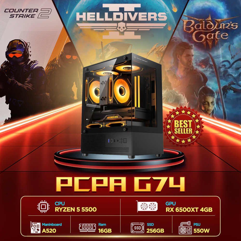 Máy tính PCPA G74 (R5 5500/16GB/RX 6500XT) Máy tính PCPA G74 (R5 5500/16GB/RX 6500XT)
