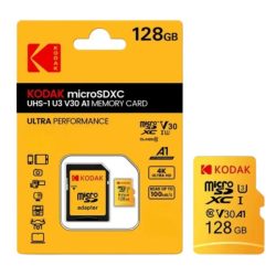 Thẻ nhớ MicroSD Kodak 128GB UHS-I U3/V30/A1 kèm Adapter (R:95MB/s/ W:25MB/s)