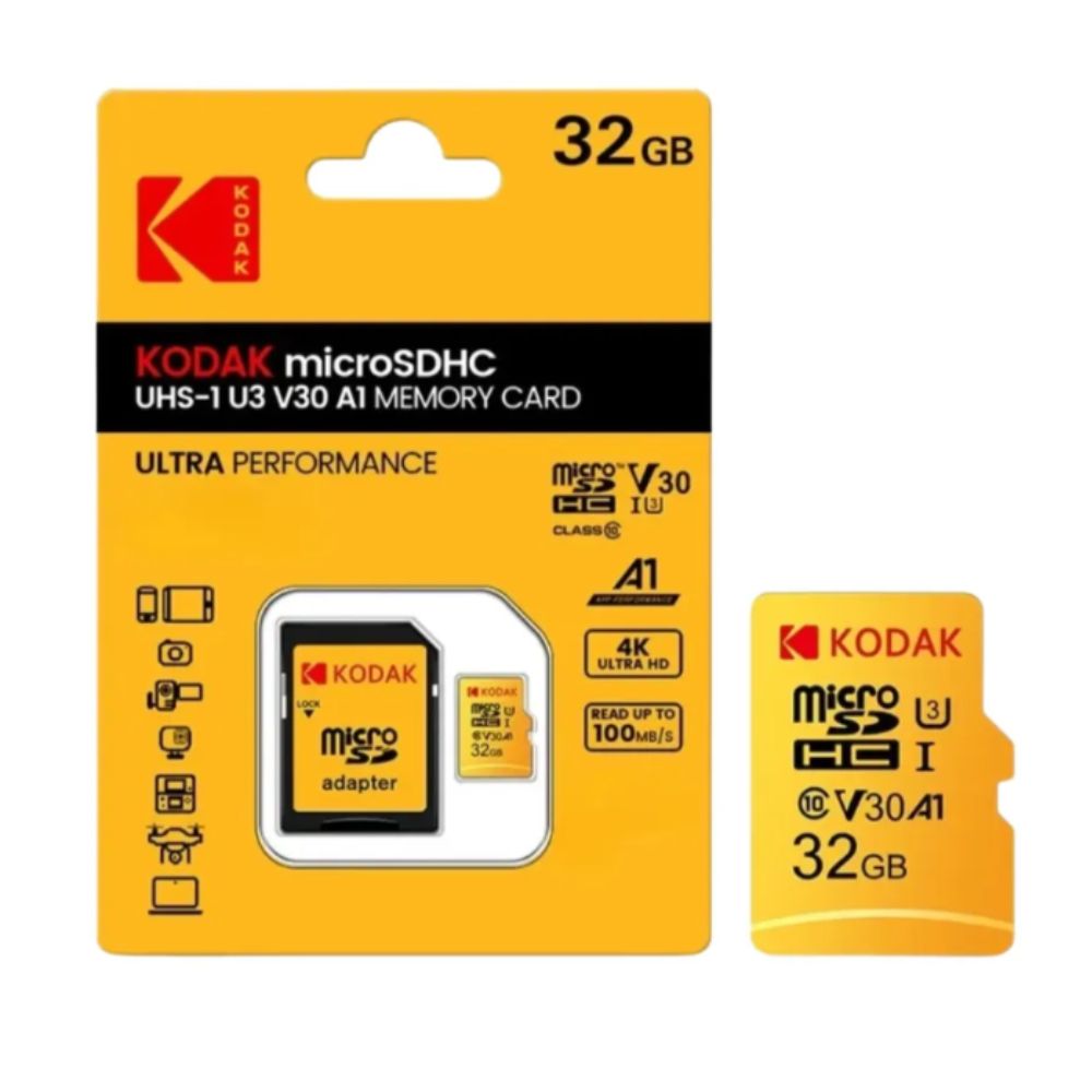 Thẻ nhớ MicroSD Kodak 32GB UHS-I U3/V30/A1 kèm Adapter (75MB/s/ W:25MB/s) Thẻ nhớ MicroSD Kodak 32GB UHS-I U3/V30/A1 kèm Adapter (75MB/s/ W:25MB/s)