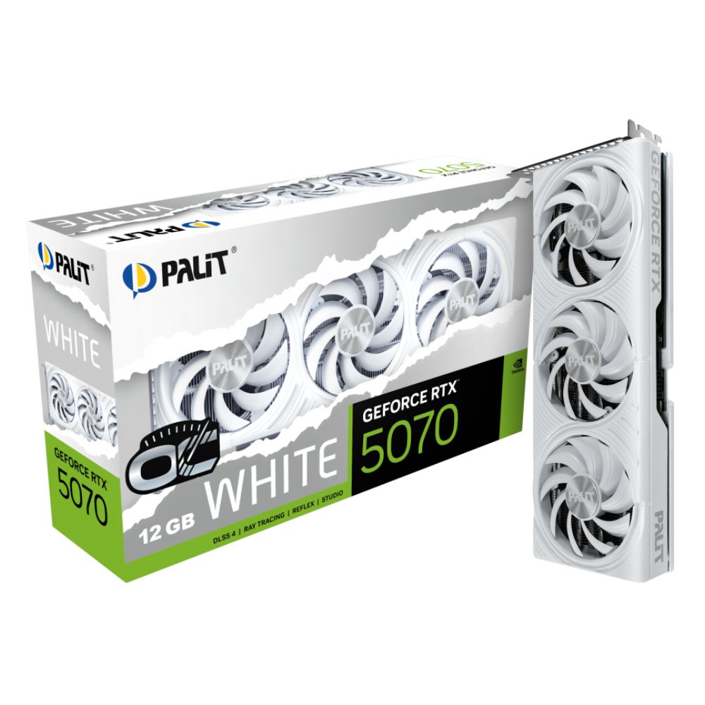 Cạc màn hình Palit GeForce RTX 5070 White OC 12GB (GDDR7/ 192 bit) Cạc màn hình Palit GeForce RTX 5070 White OC 12GB (GDDR7/ 192 bit)