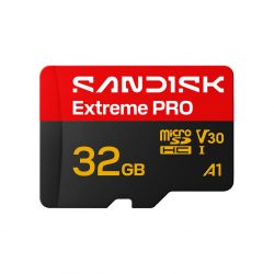 Thẻ nhớ Micro SD Sandisk Extreme Pro 32Gb C10 V30 U3 A1 UHS-1, 100MB/s Read (kèm Adapter)