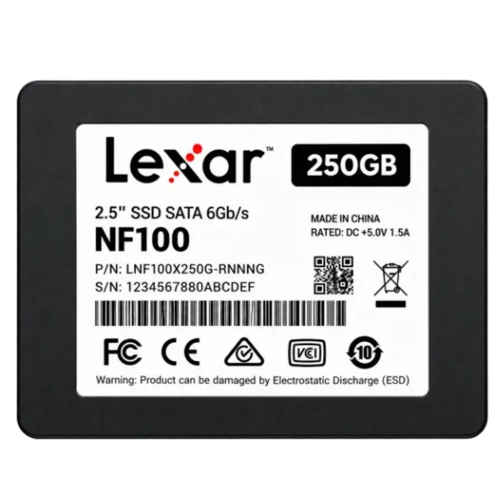 Ổ SSD Lexar NF100 250GB (SATA3/ 2.5Inch/ 500MB/s) Ổ SSD Lexar NF100 250GB (SATA3/ 2.5Inch/ 500MB/s)