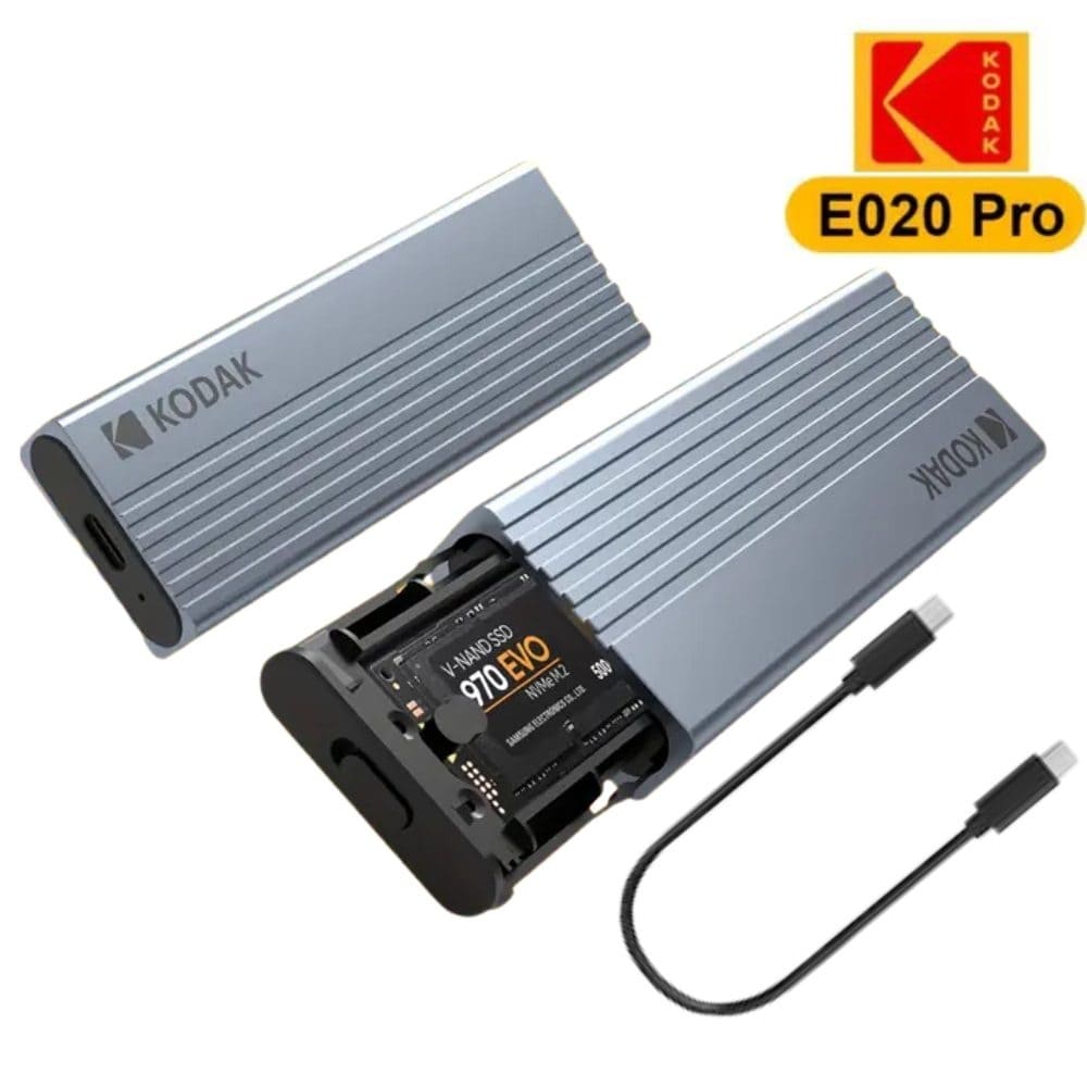 Hộp đựng ổ cứng Kodak M.2 NVMe & SATA SSD Enclosure E020 PRO Hộp đựng ổ cứng Kodak M.2 NVMe & SATA SSD Enclosure E020 PRO