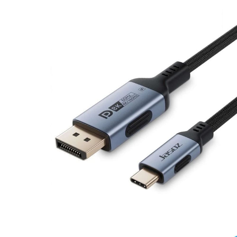 Cáp chuyển Jasoz T-A397 USB Type C sang Displayport 2M hỗ trợ 8K/60Hz (hỗ trợ 2 chiều) Cáp chuyển Jasoz T-A397 USB Type C sang Displayport 2M hỗ trợ 8K/60Hz (hỗ trợ 2 chiều)