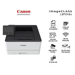 Máy in laser đen trắng Canon LBP248X II (A4/A5/ Đảo mặt/ USB/ LAN/ WIFI)