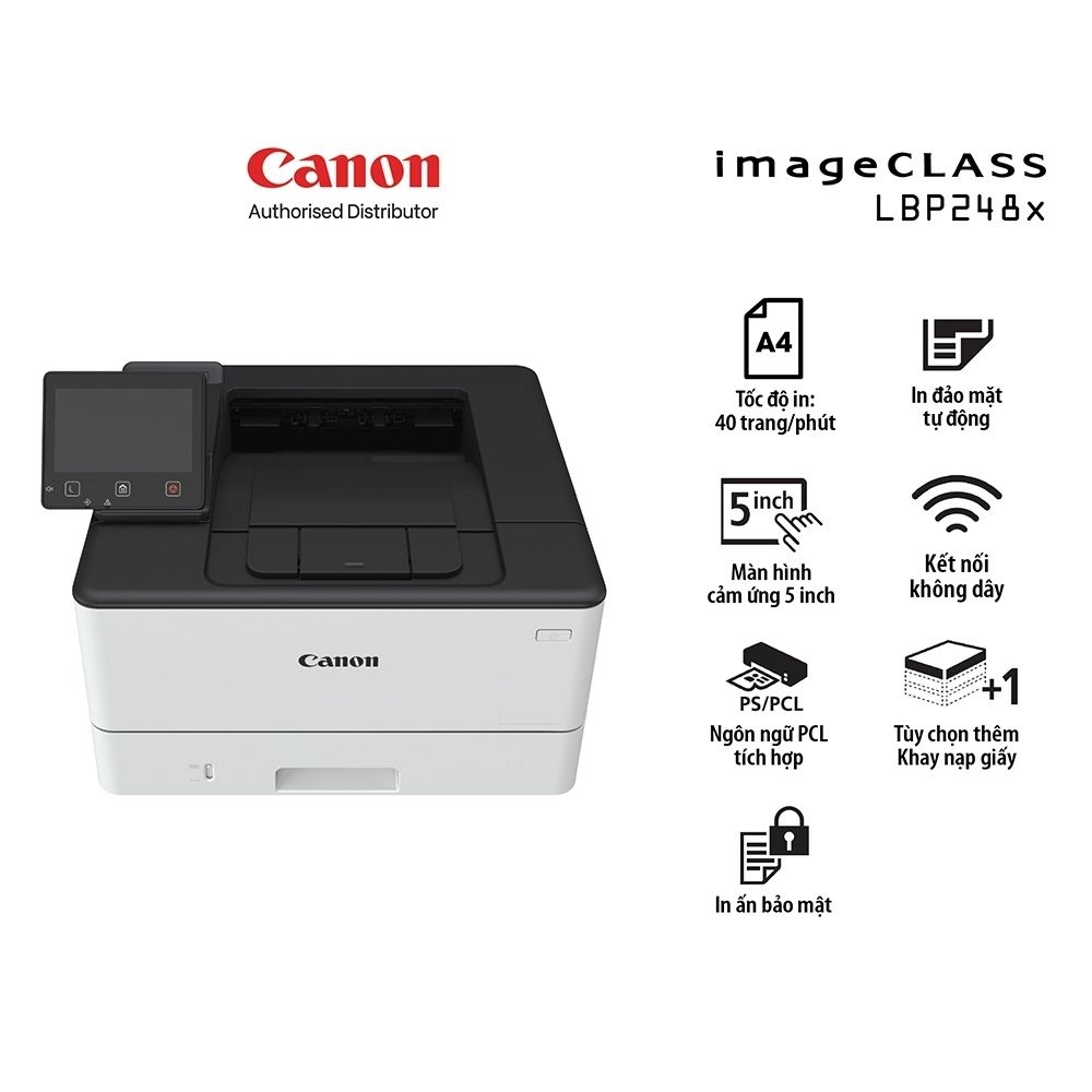 Máy in laser đen trắng Canon LBP248X II (A4/A5/ Đảo mặt/ USB/ LAN/ WIFI) Máy in laser đen trắng Canon LBP248X II (A4/A5/ Đảo mặt/ USB/ LAN/ WIFI)