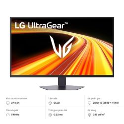 Màn hình gaming LG UltraGear 27GX790B-B (27Inch/ 2K/ 0,03ms/ 540Hz/ 335 cd/m2/ OLED)