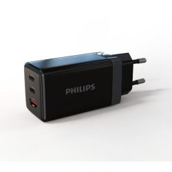 Củ sạc nhanh Laptop, Điện thoại Philips GaN DLP6333CB/74 65W  Sạc cùng lúc 3 thiết bị , USB-C hỗ trợ DP