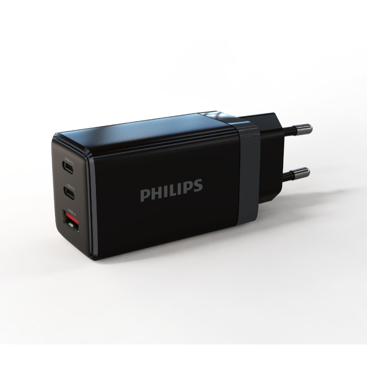 Củ sạc nhanh Laptop, Điện thoại Philips GaN DLP6333CB/74 65W Sạc cùng lúc 3 thiết bị , USB-C hỗ trợ DP Củ sạc nhanh Laptop, Điện thoại Philips GaN DLP6333CB/74 65W Sạc cùng lúc 3 thiết bị , USB-C hỗ trợ DP