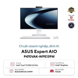 Máy tính AIO Asus ExpertCenter P470VAK-WPE139W (Core 5 210H/ 8GB/ 512GB SSD/ 27inch/ Win11/ Key + Mouse Wireless/ 2Y)